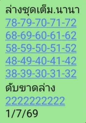 เลขนานา 1/7/69