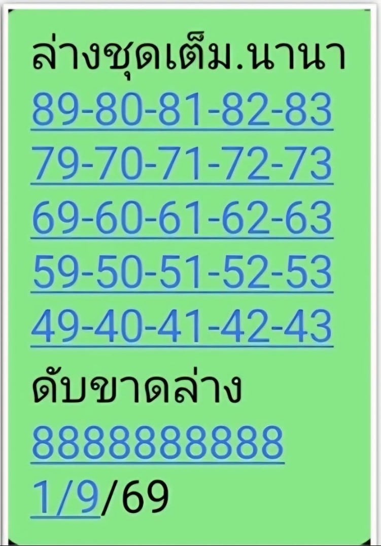 เลขนานา 1/9/69