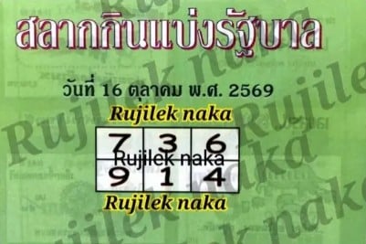 หวยปกเขียว 16/10/69